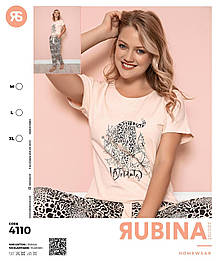 Жіноча піжама оптом штани та футболка Rubina Secret Туреччина M,L,XL
