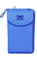 Жіночий клітч - гаманець ZL8591 Wallerry екожа, Синій, розмір 180 x120x30м, на блискавки, Кошельки жіночі