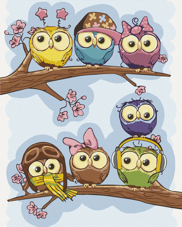 Картина за номерами Модні совенята 40*50 см ArtCraft 15510-AC, фото 1