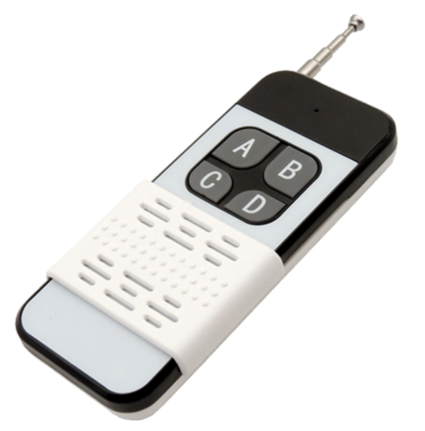 Брелок-пульт - 4 канали 433МГц для воріт гаража, шлагбаумів, вимикачів, радіокерованих реле EV1527, білий