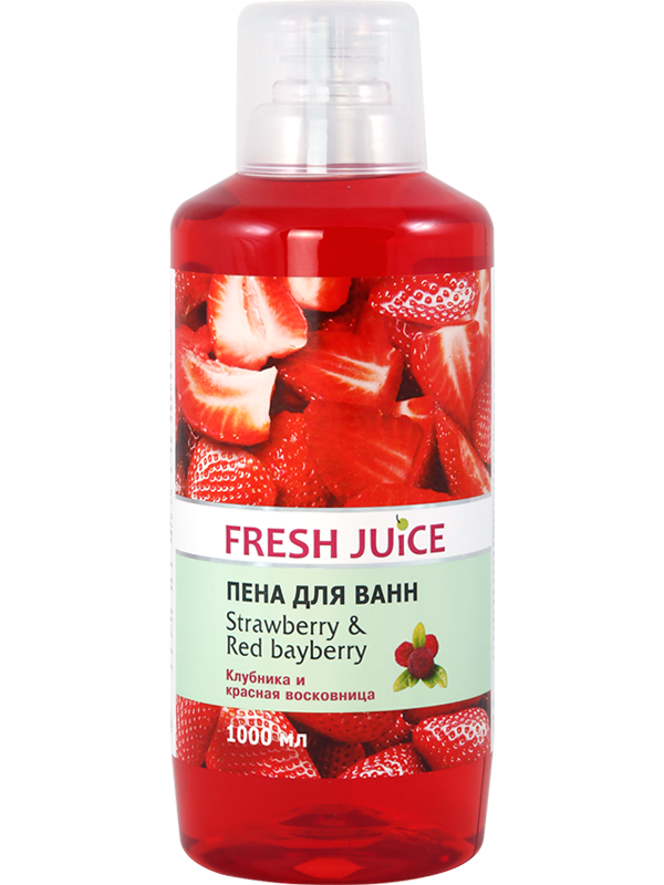 Піна для ванн Strawberry&Red Bayberry 1 л Fresh Juice, фото 1
