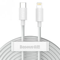 Кабель Baseus Lightning - Type-C для iPhone 2.4A PD 20W довжина 1,5 метра Швидка зарядка Колір Білий