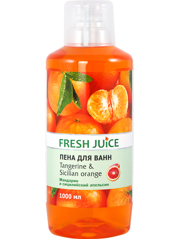 Піна для ванн Fresh Juice Мандарин і сицилійський апельсин 1000 мл