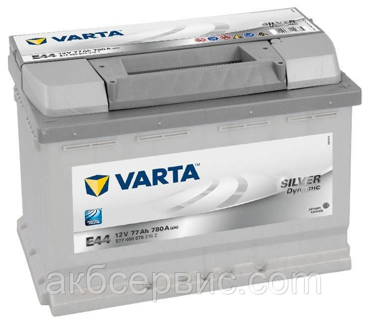 Акумулятор автомобільний Varta 6СТ-77 SILVER dynamic (E44)