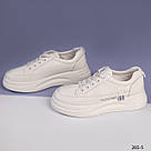 Жіночі кеди світло-бежевого кольору, фото 3