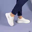 Жіночі кеди світло-бежевого кольору, фото 4