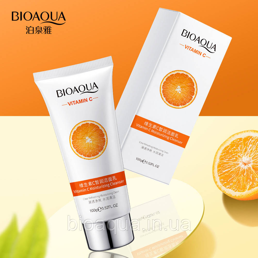 Пінка для вмивання Bioaqua Vitamin C Moisturizing Cleanser, з вітаміном С, 100 g
