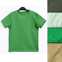 Дитяча футболка зелена однотонна унісекс