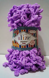 Велюрова (плюшева) пряжа дрібними петлями PUFFY FINE