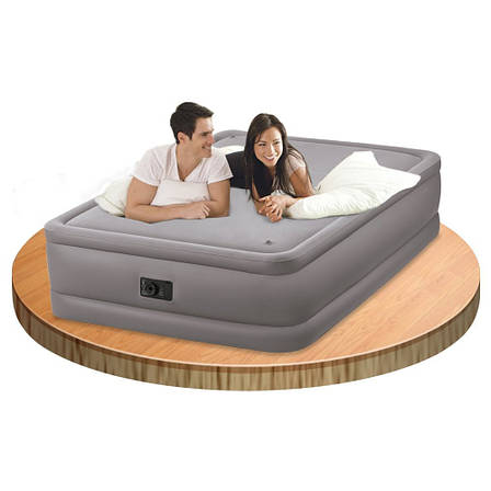 Intex 64468 - надувна ліжко Foam Top Bed 152х203х51см, фото 3