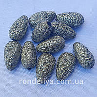 Намистина з глітером "Капля" беж