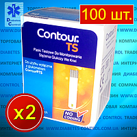 Комплект тест-смужок Contour TS / Контур ТС 50 шт., 2 уп. (100 шт.)