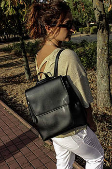 Рюкзак жіночий міський із клапаном 27*30 см штучна шкіра Nata