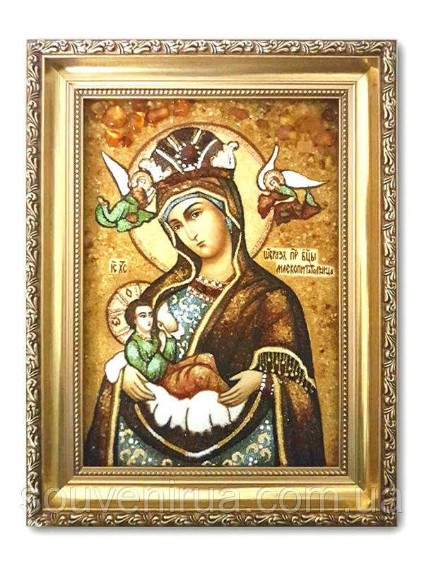 Икона из янтаря Кормилица (Картины из янтаря и иконы) - фото 1 - id-p1395385625