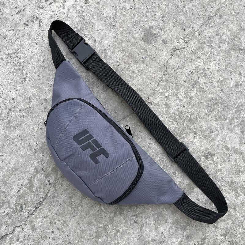 Бананка чоловіча в спортивному стилі сірого кольору, фото 1