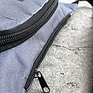 Бананка унісекс сіра через плече на два відділення, фото 2