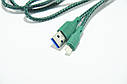 Кабель USB плетений круглий A934 Lightning iPhone Green, фото 3