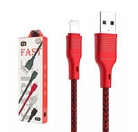 Кабель USB плетений круглий A934 Lightning iPhone Red