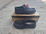 Чоловічі мокасини Hey Dude Wally Sox Micro Total Black Оригінал, фото 3