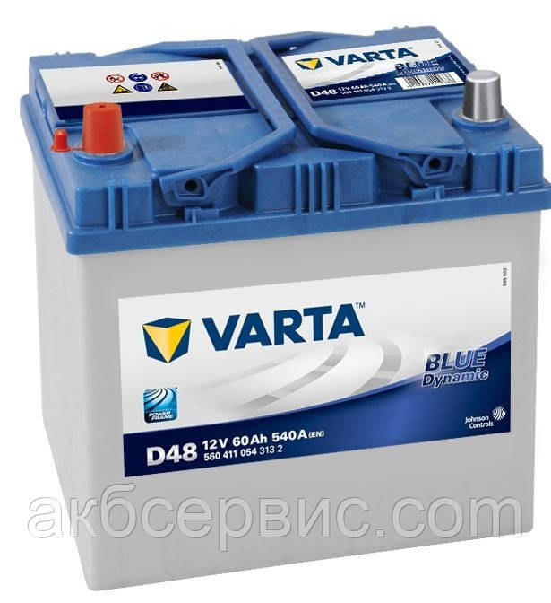 Акумулятор автомобільний Varta 6СТ-60 BLUE dynamic (D48)