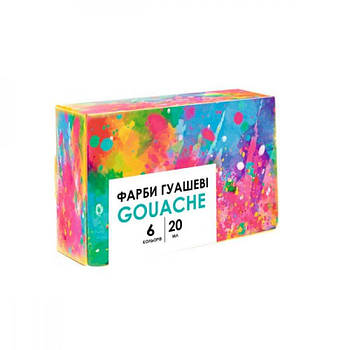 Гуаш 6 кольорів Genius 20 мл 628902