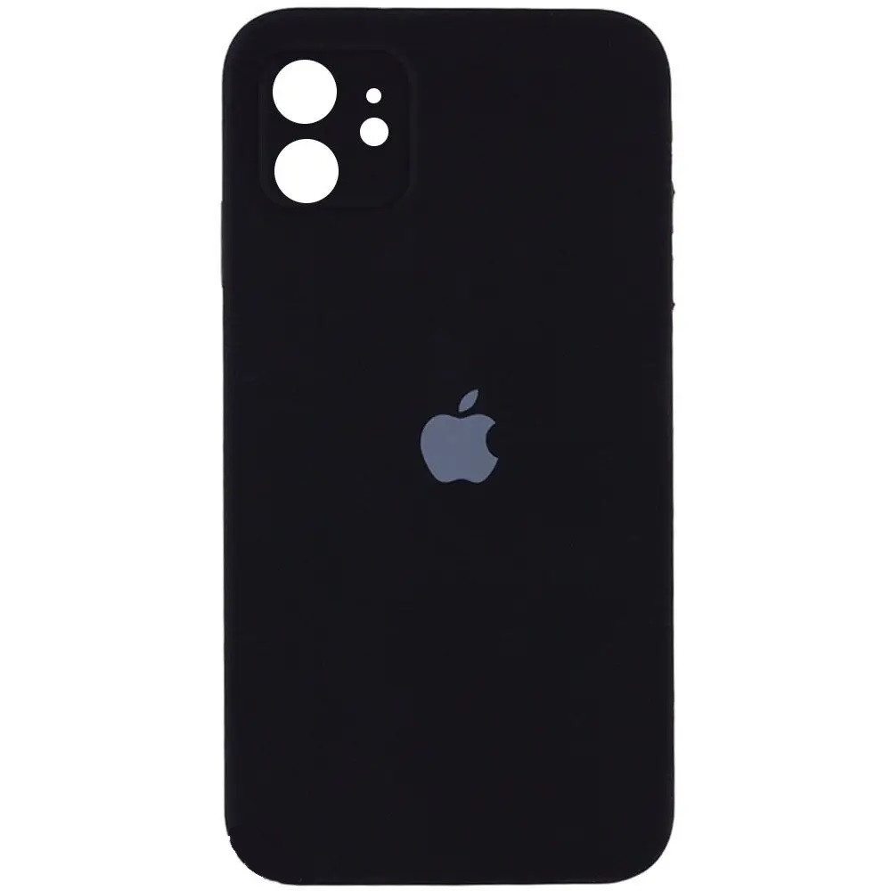 Силіконовий чохол з квадратними бортиками для iPhone 11 Black