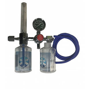 Зволожувач кисню "МЕДИКА" з розходоміром та редуктором. (Кисневий регулятор) Y-001