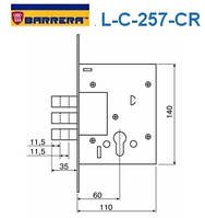 Замок врізний BARRERA L-C-257