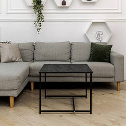 Журнальний столик Квадро М чорний – вугільний камінь