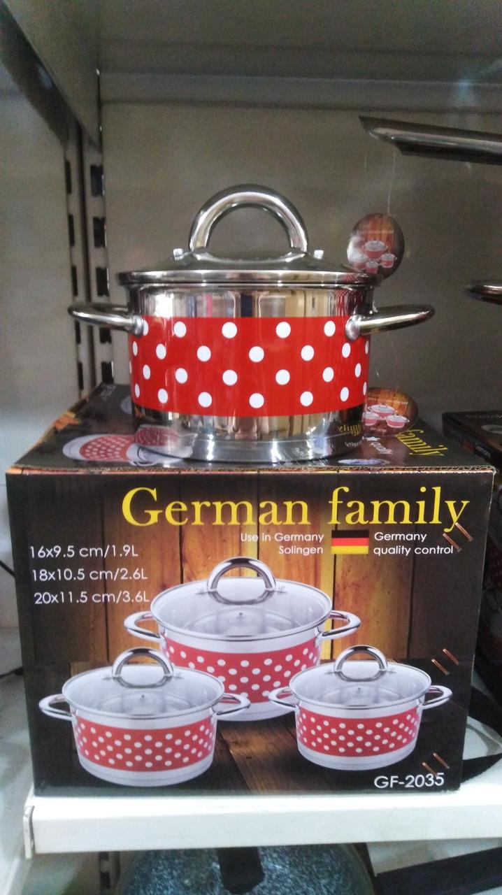 Набір каструль для кухні German Family GF-2035 (6 предметів)