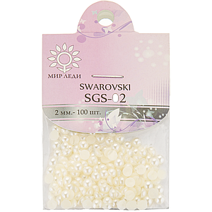 Перли Swarovski SGS-02 молочні великі