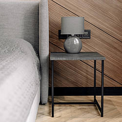 Журнальний столик Квадро S чорний – вугільний камінь