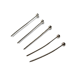 Піни мідні з кулькою 20х0,5 мм Платиновий +-200 шт. 11 г