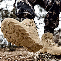 Черевики тактичні Lesko GZ702 Sand Khaki р.41 високі чоловічі на шнурівці 3 шт., фото 6