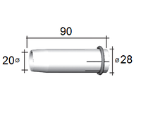 145.0081 Газовое сопло 20/28/90
