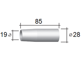 145.D245 Газове сопло 19/28/85