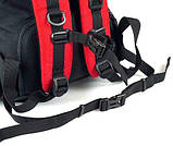 Чоловічий надійний рюкзак міський 35 л One polar W1312 для ноутбука чорний, фото 3