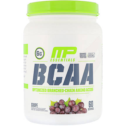 Амінокислоти БЦАА MusclePharm BCAA Essentials Powder 60 порц. ( смак виноград ), фото 1