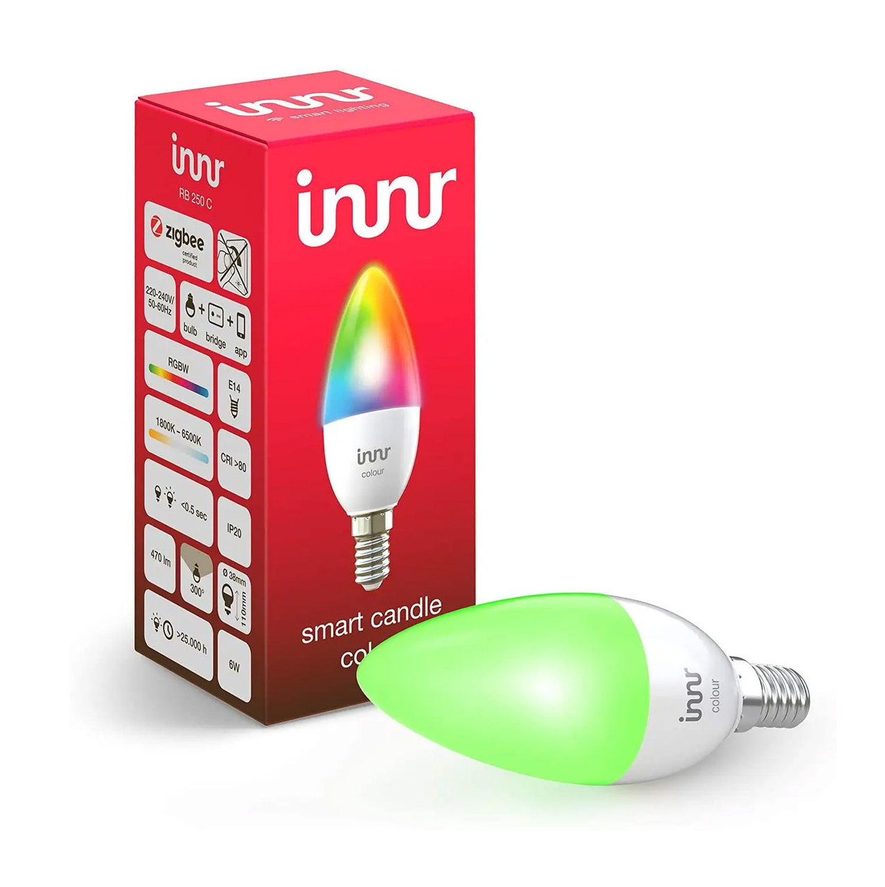 Розумна кольорова лампочка INNR E14 1 шт. ZigBee сумісна з Philips Hue, фото 1