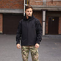 Військова тактична куртка Soft Shell Grifon чорна розмір 54
