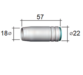 145.0042 Газове сопло D 18/22/57