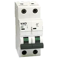 Автоматический выкл. VIKO 2P, 63A, 4,5kA (4VTB-2C63)