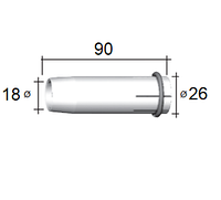 145.0079 Газовое сопло 18/26/90