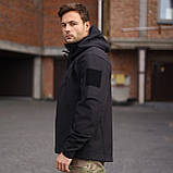 Військова тактична куртка Soft Shell Grifon чорна, фото 9