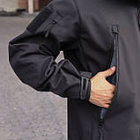 Військова тактична куртка Soft Shell Grifon чорна, фото 4