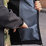 Військова тактична куртка Soft Shell Grifon чорна, фото 3