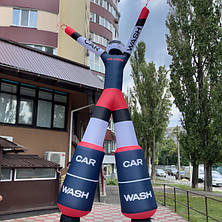 Аеромен двоногий 6 м з вентилятором для зовнішньої реклами кафе та фудкортів жовто чорний, фото 3