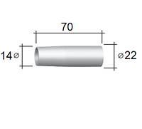145.D012 Газовое сопло D 14/22/70