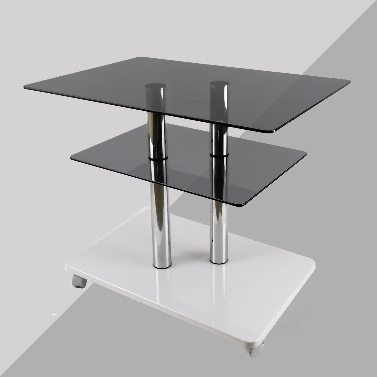 Стіл журнальний скло прямокутний Commus Bravo Light P6 gray-white-2chr50, фото 1