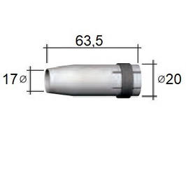 145.0047 Газове сопло D 17/20/63,5